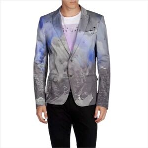 Diesel J-Thessena Purple Mountain Print Jacket Blazer